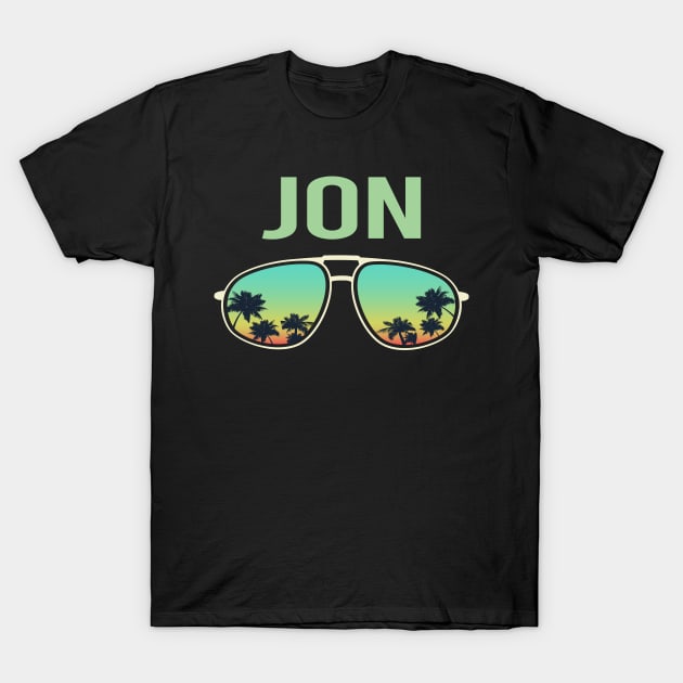 Cool Glasses - Jon Name T-Shirt by songuk